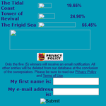 What remains of the results screen for Wario Land 3, a poll created by Fox Kids.