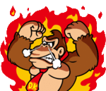 Donkey Kong is angry.