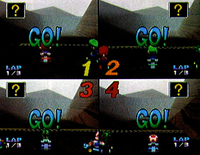 Mario Kart 64 pre-release screenshot