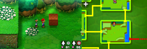 Sixth block in Blubble Lake of Mario & Luigi: Bowser's Inside Story + Bowser Jr.'s Journey.