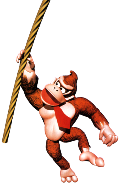 File:Donkey Kong on rope DKC art.png