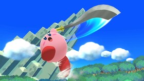 Kirby's Final Cutter in Super Smash Bros. for Wii U.