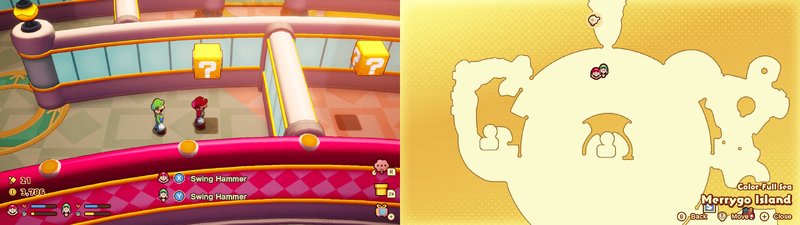 Third ? block in Merrygo Island from Mario & Luigi: Brothership