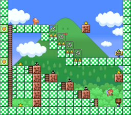 Level 3-3 map in the game Mario & Wario.