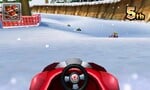Toad driving further downhill in first-person during a Grand Prix. The image can be viewed in 3D on a 3DS; see the guide at Category:Stereoscopic images
