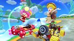 Toadette (Explorer) and Peach (Explorer) tricking on the course