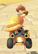 Daisy performing a trick.