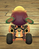 Wario performing a trick.