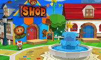 Mario hiding behind a tree