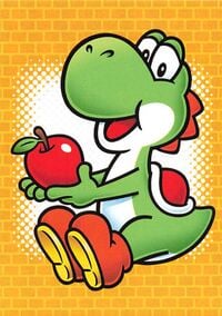 Yoshi line drawing card from the Super Mario Trading Card Collection