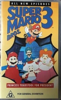 Cover for the Super Mario Bros. 3: Princess Toadstool for President VHS