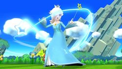 Rosalina's Gravitational Pull in Super Smash Bros. for Wii U.