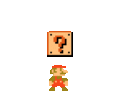 Mario hitting a ? Block containing a Super Mushroom.