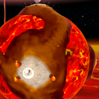 Squared screenshot of lava tide in Super Mario Galaxy.