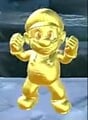 Mario turned into his gold form
