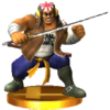 Samurai Goroh trophy from Super Smash Bros. for Nintendo 3DS