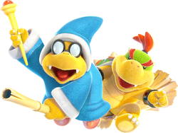 Kamek and Baby Bowser