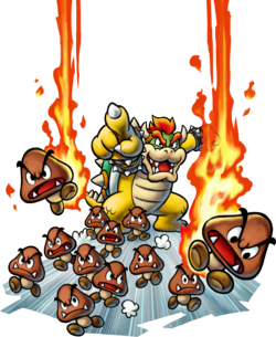 Goomba Storm artwork from Mario & Luigi: Bowser's Inside Story
