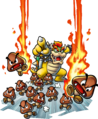 Bowser and his Goomba army