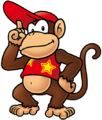 Diddy Kong tipping his hat