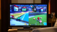 Mario Kart DS in the background of Price Slice on the March 4, 2015 episode and Mario Kart Stadium from Mario Kart 8 in the March 8, 2016 episode.