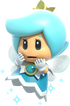 Artwork of the Light Blue Sprixie Princess from Super Mario 3D World.