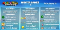 Conditions for the first three challenges