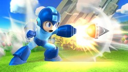 Mega Man's Crash Bomber in Super Smash Bros. for Wii U.