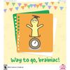 Graduation E-card featuring Big Brain Academy: Brain vs. Brain artwork