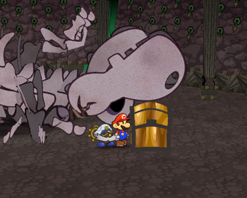 Last treasure chest in Pit of 100 Trials of Paper Mario: The Thousand-Year Door.