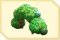 Menu icon of the Blue Pop Bloom (Wiggler Topiary) decoration in Super Mario Bros. Wonder – Nintendo Switch 2 Edition + Meetup in Bellabel Park.