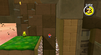 Mario on the Millstone Planet in the Clockwork Ruins Galaxy
