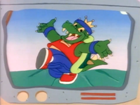 Koopa Sez in the Super Mario World television series episode "Rock TV"