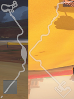 Visualization of how a select few routes are completely different from their opposite direction