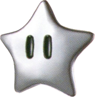 Artwork of a Silver Star from Super Mario Galaxy 2