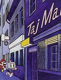 Mario and Bomberman arriving at the Taj Mahal