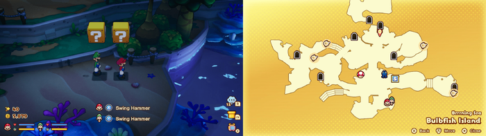 Blocks 1-2 in Bulbfish Island from Mario & Luigi: Brothership