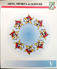 "Arts, Sports & Leisure" divider card from Mario Quiz Cards