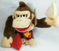 Donkey Kong holding red and white flags from Shy Guy Says