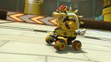 Bowser's kart equipped with the Cushion tires.