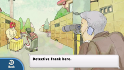 Detective Frank, a character in Game & Wario met when the Undercover Call Code is used.