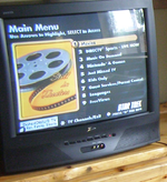 The LodgeNet menu seen on a television at Great Wolf Lodge Pocono Mountains, PA, 2009