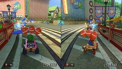 Toad Harbor as a battle course in Mario Kart 8