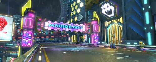 3DS Neo Bowser City from Mario Kart 8 - Animal Crossing × Mario Kart 8 downloadable content.