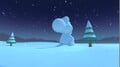 View of the Yoshi snowman