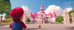 Mario and Toad arriving at Peach's Castle