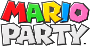 The current logo for the Mario Party series, formatted in the style of Mario Party Superstars.