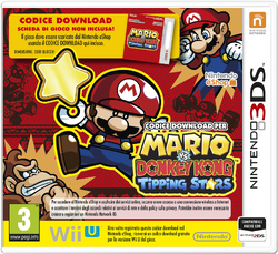 The Italy boxart for the Nintendo 3DS version of Mario vs. Donkey Kong: Tipping Stars.