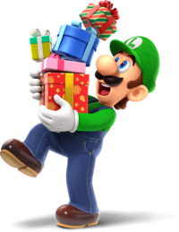 Holiday 2022 artwork of Luigi