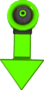Rendered model of a green Arrow Switch from Super Mario Galaxy.